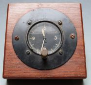 WW2 Spitfire or similar aircraft 8 day cockpit clock marked to dial 8 days and Mk IV, marked to rear