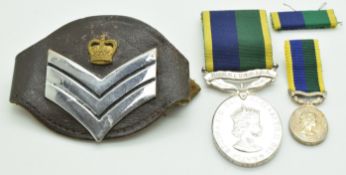 British Army Territorial Efficiency Medal named to 24381219 Staff Sergeant G Wood, Royal Wessex