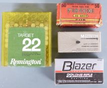 One-hundred-and-forty-two .22 rifle cartridges including Remington, Blazer and Magtech PLEASE NOTE