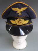 Six various replica Nazi German caps including Luftwaffe