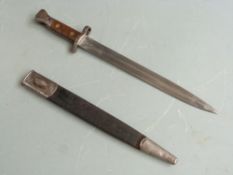 British 1888 pattern Mk 2 bayonet with oil hole in pommel, clear stamps to ricasso, 30cm blade and