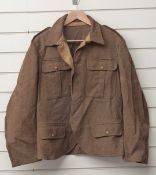 British Army Scottish Regiment 1902 pattern cut Army officer's ranks tunic in standard khaki wool as