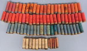 Eighty-two various collectors' shotgun cartridges including Eley Yeoman, Kynoch, Gevelot Supervix,