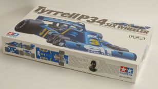 Tamiya 1:12 scale Tyrrell P34 Six Wheeler plastic model kit, BS1221, in original box.