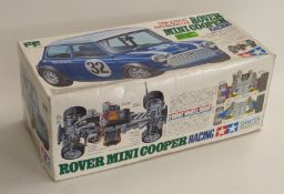 Tamiya 1:10 scale radio controlled Rover Mini Cooper Racing model kit, 85211 9800, in original box.
