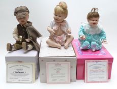 Three The Ashton-Drake Galleries dolls Born To Be Famous Little Sherlock, Cute As A Button and My