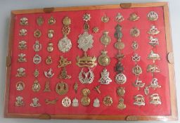 Sixty seven mainly British Army badges including Gloucestershire Regiment, Argyll & Sutherland