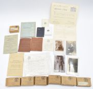 Small collection of medal boxes named to various recipients, together with a WW2 diary for 1945