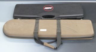 Two semi-automatic shotgun hard carry cases one Revo (82x27x8cm) the other Fabarm (92x25x9cm) both