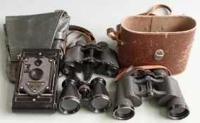 Three pair of binoculars comprising Zisslar Berlin Orion 8x26, Grand Lumiere Paris and Lieberman &