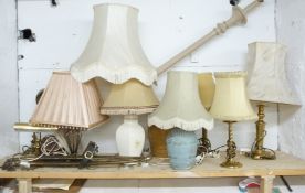 A ceramic cider barrel, horse hames, lamps, copper kettle etc