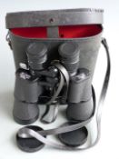 Cased pair of Mark Scheffel 10-30x50 binoculars