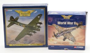 Two Corgi The Aviation Archive diecast model aeroplanes 1:72 scale limited edition World War II