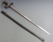 Brazilian c1900 Cavalry sword with Brazil coat of arms to guard, bound grip and Weyersburg