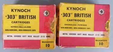 Two boxes of 10 Kynoch .303 British rifle cartridges PLEASE NOTE THAT A VALID RELEVANT FIREARMS/