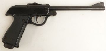 Polish Predom Lucznik model 1970 .177 air pistol dated 1975 with chequered composite grips and
