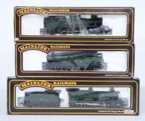 Three Mainline 00 gauge GWR locomotives 4-6-0 Manor Class Cookham Manor 7808 937100, 2-6-2 6100