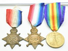 British Army three WW1 medals comprising 1914 Star named to 2268 Pte T Donlan, 6th Cheshire