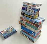 Sixteen Heller, FROG, Monogram and similar plastic model kits, including Lockheed F-94B Starfire,