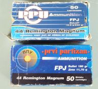 Fifty-six .44 Remington Magnum rifle cartridges PLEASE NOTE THAT A VALID RELEVANT FIREARMS/SHOTGUN