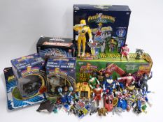 A collection of Ban Dai Power Rangers action figures including Deluxe Super Zeo Megazord 2699, Red