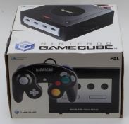 Nintendo Gamecube video games console, in original box.