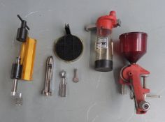 A collection of Lee and Pacific re-loading equipment including priming tool etc.