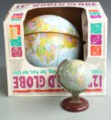 Two vintage globes, one Chad Valley the other 12