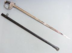 WW1 era German / Prussia 1889 pattern cavalry officer's sword with Imperial eagle to folding