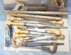 Collection of vintage tools including Marples, Whitmore plane etc