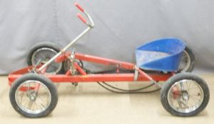 A vintage pedal Go Kart, L125cm
