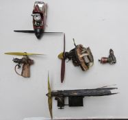 Five vintage diesel compression ignition model aircraft engines to include Mills or similar, Yin Yan