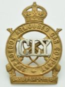British Army 23rd London Armoured Car Company 'Sharpshooters' metal cap badge