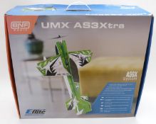 Horizon Hobby E-flite UMX AS3 Xtra radio controlled model aeroplane, in original box.