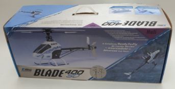 Horizon Hobby E-flite Blade 400 3D radio controlled model helicopter, in original box.