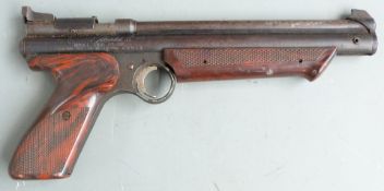 Crosman Medalist II  Model 1300 .22 target air pistol with shaped and chequered grip and