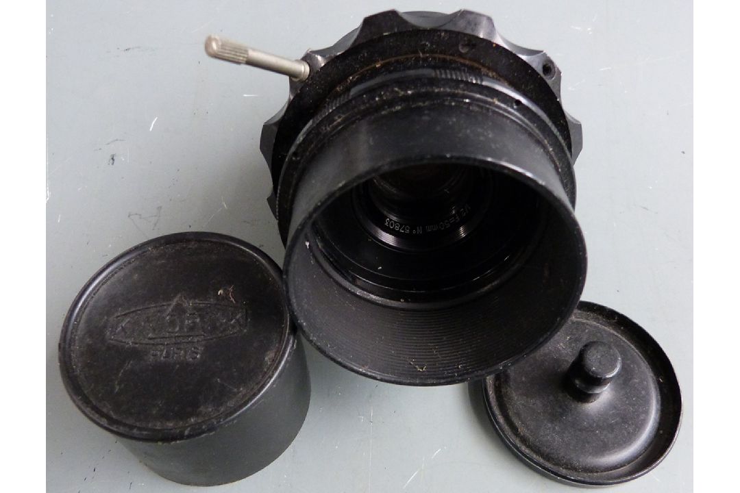 Kinoptik Paris Apochromat f=50mm 1/2 lens serial number 57803, with front and rear covers - Image 1 of 7
