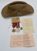 Two WW2 medals in original box awarded to private RHW Daniels, Gloucestershire Regiment, probably no