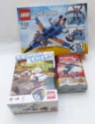 Four Lego building sets Shave A Sheep 3845 (2010) Creator Thunder Wings 31008 (2013), Mini