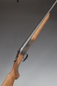 AYA Cosmos 12 bore single barrelled shotgun with chequered semi-pistol grip and forend and 30.25
