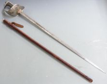 British Army 1897 pattern Infantry officer's sword with three quarter basket hilt and fold down