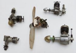 Five ED model diesel compression ignition vintage aircraft engines comprising Mk4, two BEE Mk1 and