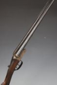 Cogswell & Harrison Ltd 20 bore side by side shotgun with named and engraved lock, chequered grip,