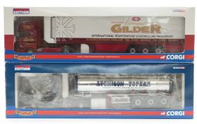 Two Corgi 1:50 scale limited edition diecast model lorries Edward Gilder & Co CC12933 and Atchison