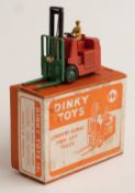 Dinky Toys diecast model Coventry Climax Fork Lift Truck with orange body, black boom and green
