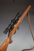 Weatherby Beretta Mark XXII .22LR semi-automatic rifle with chequered semi-pistol grip and forend,