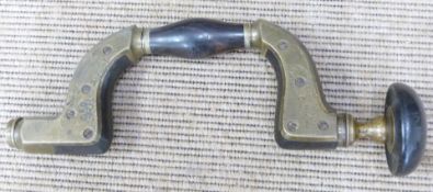 William Marples & Co brass and ebony 'Hibernia Ultimate' framed brace, length 34cm