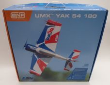 Horizon Hobby E-flite UMX YAK 54 180 radio controlled model aeroplane, in original box.