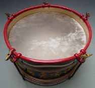 British Army side drum painted with 1st Gloucestershire Volunteers Royal Engineers