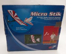 ERC Micro Stik radio controlled model aeroplane, in original box.